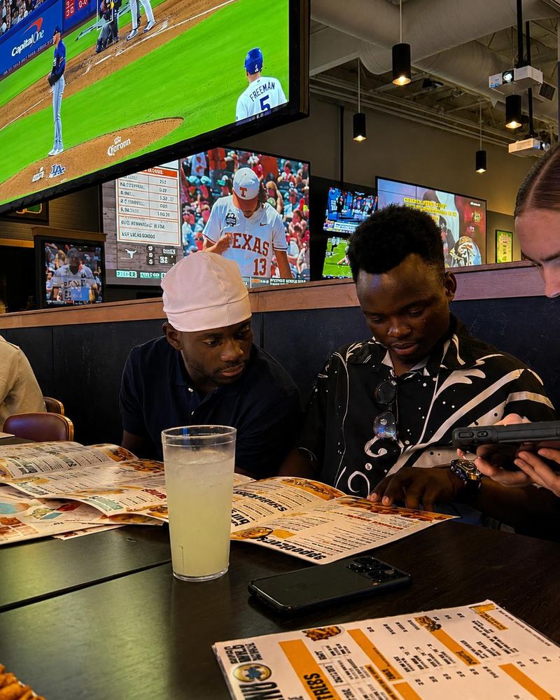 The squad together off the field