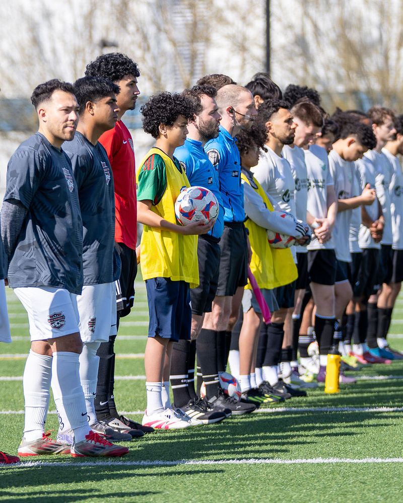 Salem Panthers line up with the next generation before kick-off